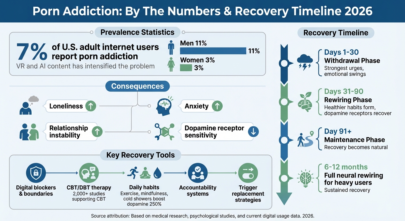 Porn Addiction Statistics and Recovery Timeline 2026